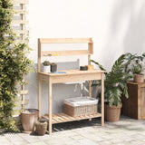Potting Table with Sink 147.5x44x139.5 cm Solid Wood Fir 156346