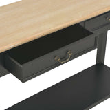 Console Table Black 110x35x80 cm Wood 249903