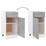 Drawer Bottom Cabinet Concrete Grey 40x46x81.5 cm Engineered Wood 801216