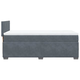 Box Spring Bed with Mattress Dark Grey 90x190 cm Velvet 3286181