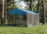Camping Tarp with Mesh Walls Blue 270 x 210 x 210 cm 42028568