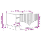 Coffee Table High Gloss White 49 x 50 x 37 cm Engineered Wood 895429