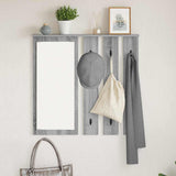 Wall-Mounted Coat Rack with Shelf Grey sonoma 84 x 10 x 80 cm 874496