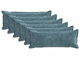 Cushion Cover 6 pcs HOUTEN Blue 40 x 80 cm Chenille Fabric 918233