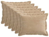 Throw Pillow 6 pcs HOUTEN Taupe 45 x 45 cm Chenille Fabric 934781