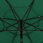 3-Tier Garden Parasol with Aluminium Pole Green 3.5 m 313877