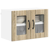 Wall Glass Cabinet LUCCA 2 pcs Sonoma Oak 60 x 31 x 40 cm 884970