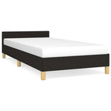 Bed Frame without Mattress Black 90x190cm Single Fabric 349889