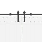 Sliding Door Hardware Kit 305 cm Steel Black 3295775