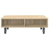 Side Table with Wheels Sonoma Oak 90 x 50 x 30 cm 891018