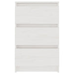 Bedside Cabinets 2 pcs White 40x29.5x64 cm Solid Pine Wood 808086