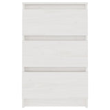 Bedside Cabinets 2 pcs White 40x29.5x64 cm Solid Pine Wood 808086