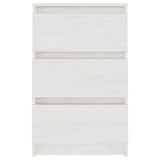 Bedside Cabinets 2 pcs White 40x29.5x64 cm Solid Pine Wood 808086