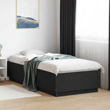 Bed Frame without Mattress Black 100x200 cm 3209717