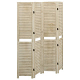 4-Panel Room Divider 140x165 cm Solid Wood Paulownia 338579