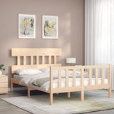 Bed Frame without Mattress Small Double Solid Wood Pine 3193306