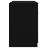 Desk with Side Cabinet Black Engineered Wood 3115909