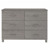 Sideboard HAMAR Light Grey 113x40x80 cm Solid Wood Pine 340451