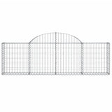 Arched Gabion Baskets 9 pcs 200x30x60/80 cm Galvanised Iron 3146075