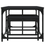 ZNTS Nesting Coffee Tables 2 pcs Black Engineered Wood 835394