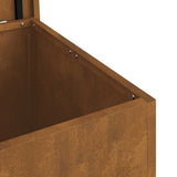 Outdoor Storage Box Rusty 55 x 50.5 x 50 cm Steel 874580