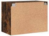 Wall Cabinet with Glass Doors Smoked Oak 68x37x68.5 cm 836494