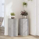 Plant Stands 2 pcs Concrete Grey 30x30x70 cm Engineered wood 852927