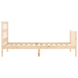 Bed Frame without Mattress Single Solid Wood Pine 3192976