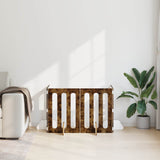 Folding Pet Fence 4 pcs Smoked Oak 201 x 38 x 70 cm 8005964
