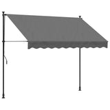 Retractable Awning Anthracite 250x150 cm Fabric and Steel 368739