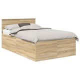 Bed Frame Sonoma Oak 135 x 190 cm Engineered Wood 3408587