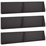 Retaining Wall 6 pcs 100 x 12 x 50 cm Steel Black 3449128