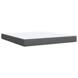 Box Spring Bed with Mattress Dark Grey 180x200 cm Fabric 3285968
