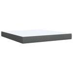 ZNTS Box Spring Bed with Mattress Dark Grey 180x200 cm Fabric 3285968
