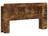 Headboard Cabinet with Storage Smoked Oak Engineered Wood 8001260