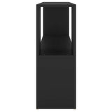 Book Cabinet Black Engineered Wood Book Cabinet Rectangular 809171