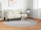 Area Rugs Round LUGO Cream and Grey 120 CM Polyester 42022723