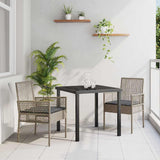 Garden Chair 2 pcs Grey 55 x 53 x 85 cm Poly Rattan 42003447