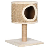 Cat Tree with Condo and Scratching Post 52 cm Seagrass 170972