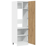 Refrigerator Cabinet Lyon Artisan Oak 60x57x207 cm Engineered Wood 856126