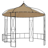 315227 Gazebo 300x290 cm Taupe Round