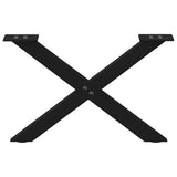 Coffee Table Legs X-Shaped 2 pcs Black 50x cm Steel 4012876
