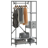 Clothes Rack with Shelves Grey Sonoma Engineered Wood 847862