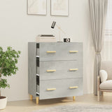 Sideboard Concrete Grey 70x34x90 cm Engineered Wood 812154