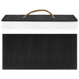 Bamboo Storage Boxes 4 pcs Black 320769