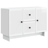 Sideboard High Gloss White 89 x 34.5 x 60 cm Engineered Wood 893969
