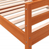 Bed Frame without Mattress Wax Brown 90x200 cm Solid Wood Pine 844485