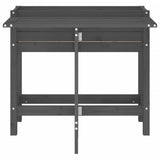 Garden Planter with Folding Tabletop Grey Solid Wood Pine 825123