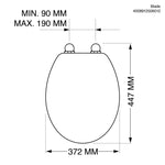ZNTS Tiger Toilet Seat "Blade" White 426433