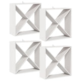 Wine Rack 4 pcs White 62 x 25 x 62 cm Solid Pine Wood 893317